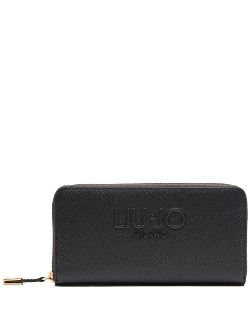 LIUJO CALIWEN XL Zip Around Wallet BLACK - Women’s Wallets