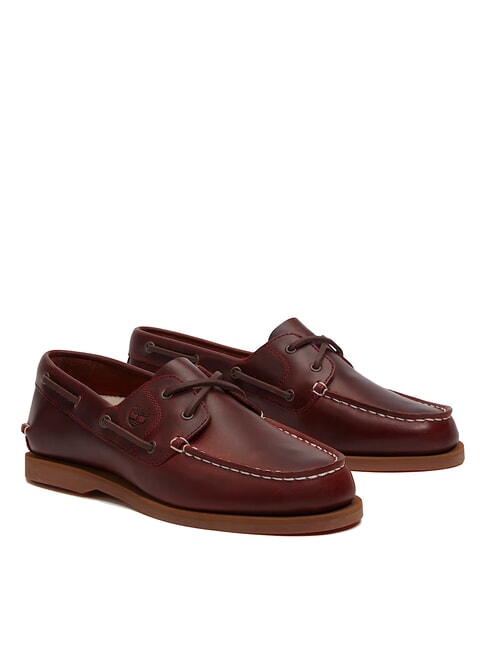 TIMBERLAND CLASSIC BOAT  Leather boat shoes burgundy full grain - Women’s shoes