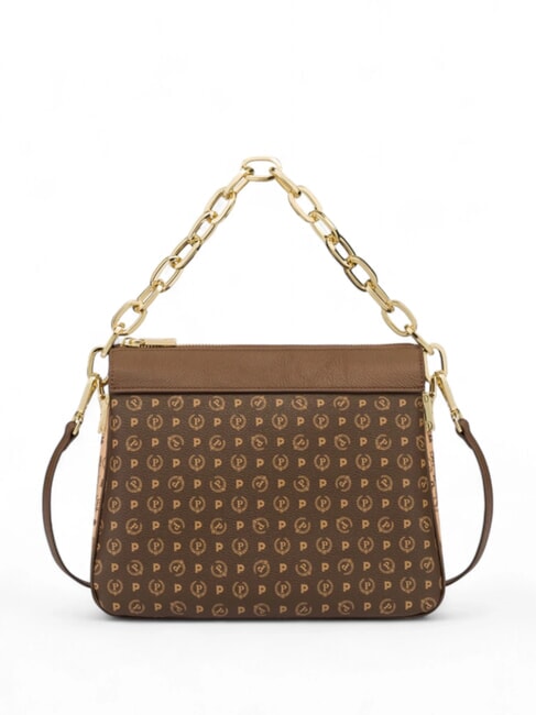 POLLINI HERITAGE Color block bag with shoulder strap brown / cream - Women’s Bags