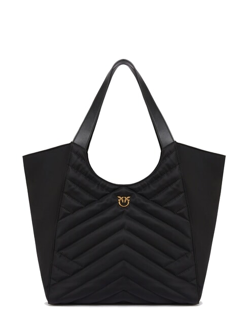 PINKO PUZZLE Quilted shoulder bag black-antique gold - Women’s Bags