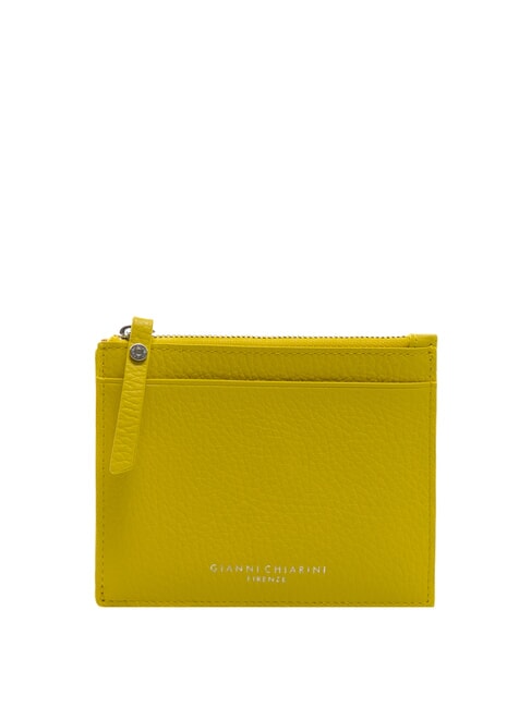 GIANNI CHIARINI GRAIN Flat leather wallet with zip shake - Women’s Wallets