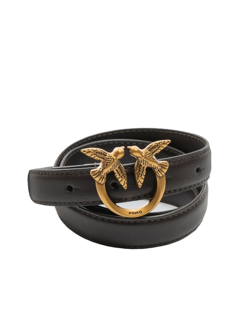 PINKO LOVE BERRY Leather belt moro-antique gold - Belts