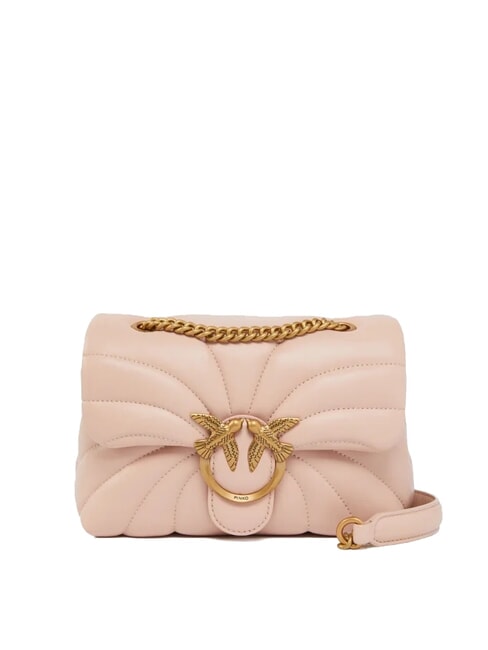 PINKO LOVE PUFF MINI Mini shoulder bag in nappa powder-antique gold - Women’s Bags
