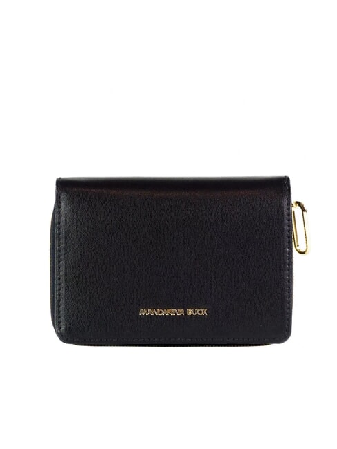 MANDARINA DUCK LUNA Medium wallet in leather BLACK - Women’s Wallets