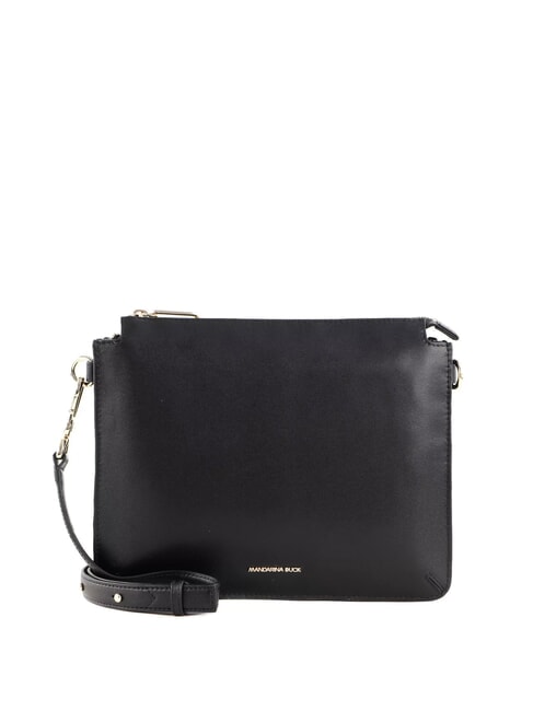 MANDARINA DUCK LUNA Leather shoulder bag BLACK - Women’s Bags