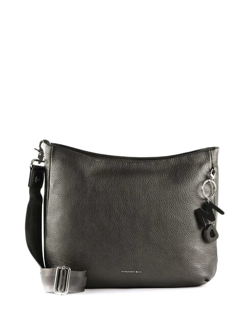 MANDARINA DUCK MELLOW LUX Shoulder bag in textured leather graphite - Women’s Bags