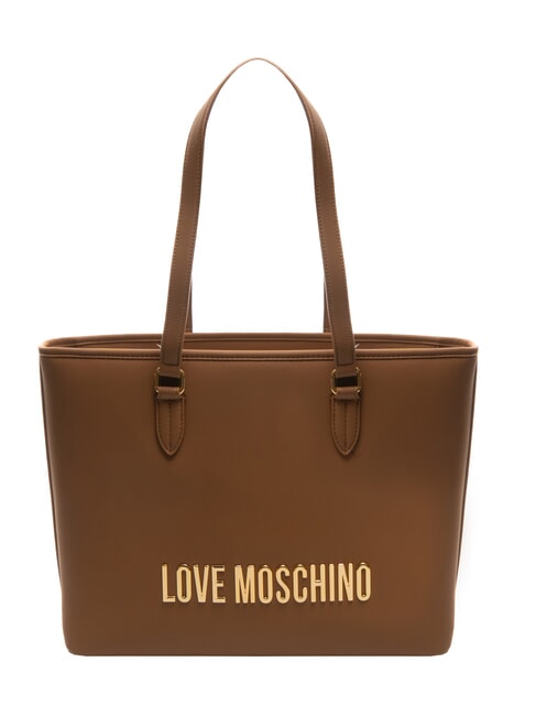 LOVE MOSCHINO BOLD LOVE Shoulder shopping bag camel - Women’s Bags