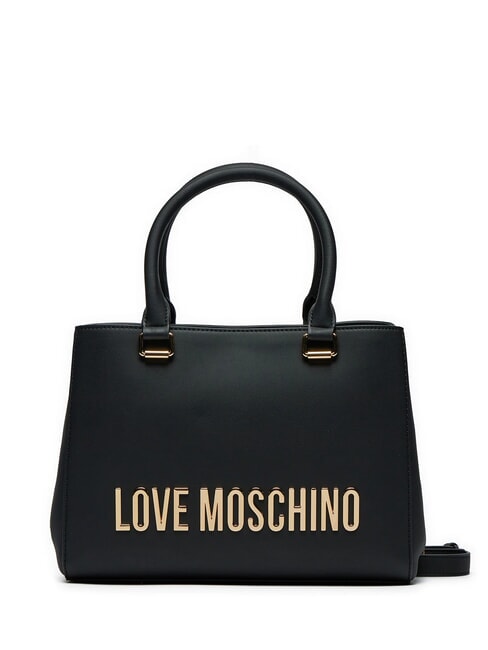 LOVE MOSCHINO LETTERING LOGO Handbag, with shoulder strap Black - Women’s Bags
