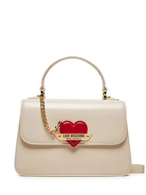 LOVE MOSCHINO HEART CAHRM Hand bag, with shoulder strap ivory - Women’s Bags