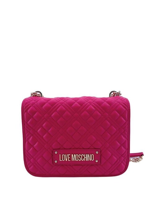 LOVE MOSCHINO QUILTED GOLD CHAIN Shoulder/crossbody bag magenta - Women’s Bags