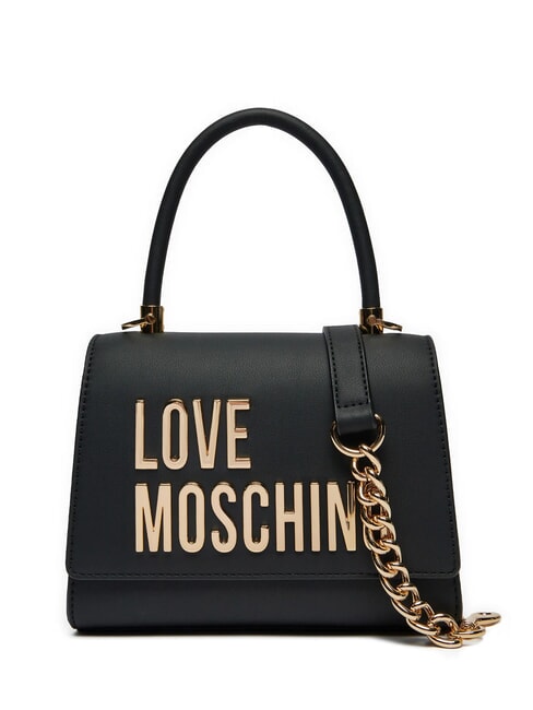 LOVE MOSCHINO LETTERING Mini Handbag, with shoulder strap Black - Women’s Bags
