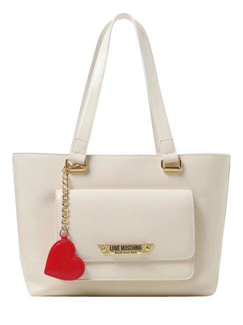 LOVE MOSCHINO HEART  Shopping Bag ivory - Women’s Bags