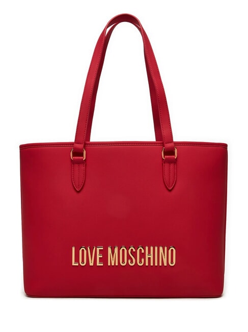 LOVE MOSCHINO LOGO LETTERING Shoulder shopper RED - Women’s Bags