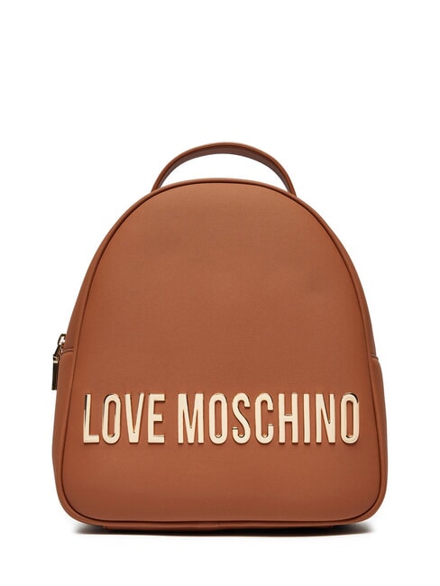 LOVE MOSCHINO GOLD LETTERING Backpack walnuts - Women’s Bags