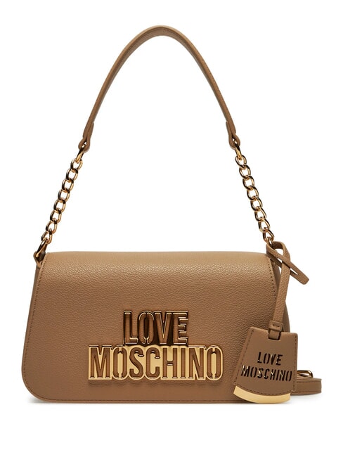 LOVE MOSCHINO METALLIC LOGO Shoulder bag with shoulder strap cream - Women’s Bags