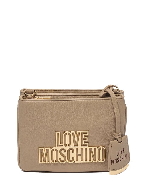 LOVE MOSCHINO METALLIC LOGO Shoulder bag cream - Women’s Bags