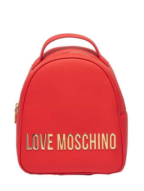 LOVE MOSCHINO GOLD LETTERING Backpack RED - Women’s Bags