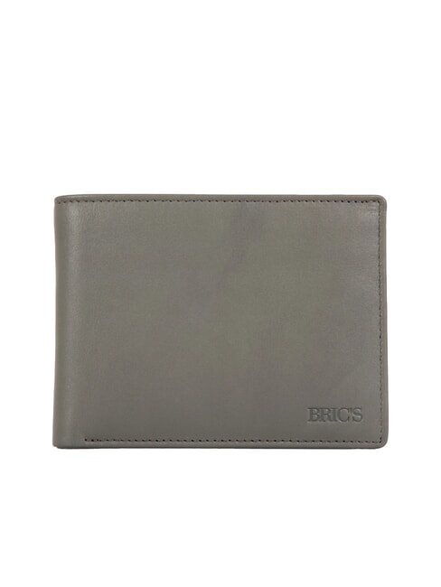 BRIC’S BERNINA 8cc Leather Wallet GREY - Men’s Wallets