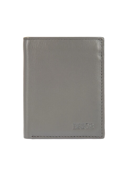 BRIC’S BERNINA Leather credit card holder 6cc GREY - Men’s Wallets