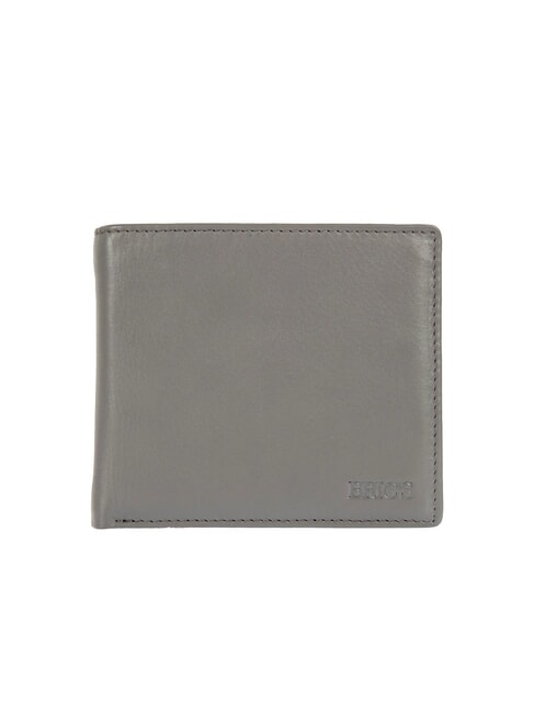 BRIC’S BERNINA Leather wallet flap coin purse GREY - Men’s Wallets
