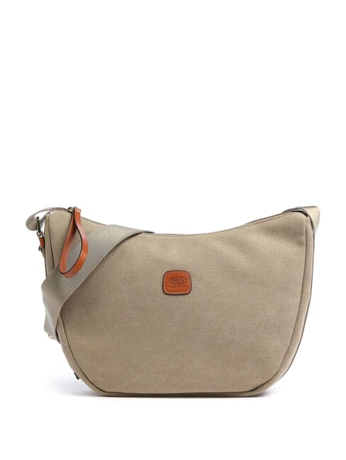 BRIC’S SORRENTO LUNA Canvas crescent bag olive - Women’s Bags