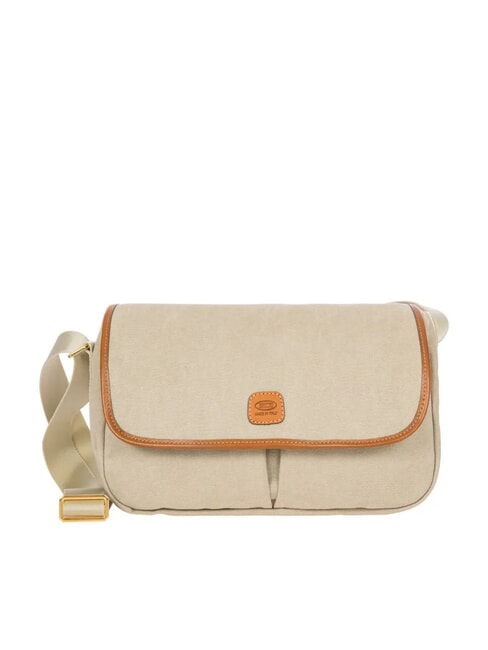 BRIC’S SORRENTO M Medium canvas bag with flap BEIGE - Women’s Bags