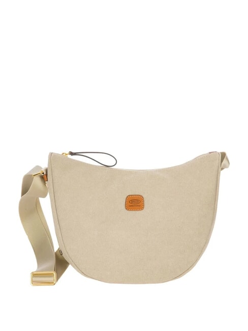 BRIC’S SORRENTO LUNA Canvas crescent bag BEIGE - Women’s Bags