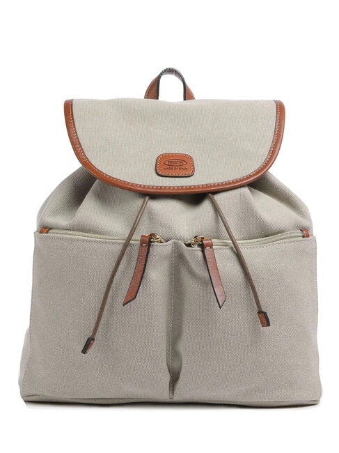 BRIC’S SORRENTO Canvas backpack with pockets BEIGE - Women’s Bags