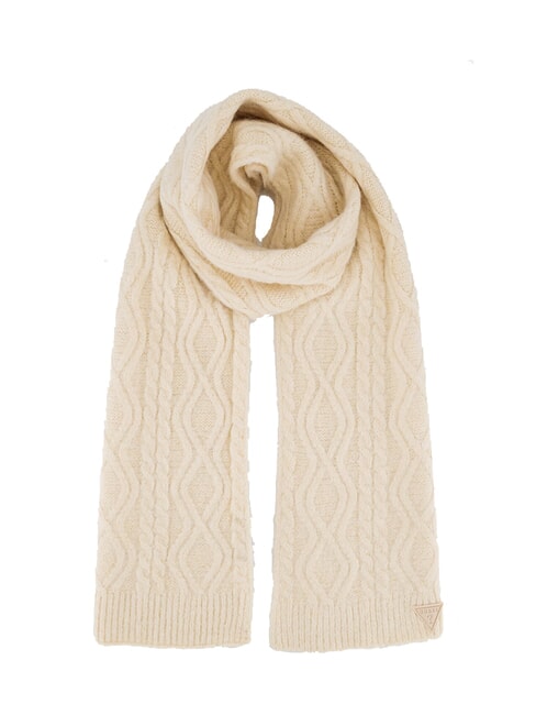 GUESS WARM Knitted scarf 180 x 30 ivory - Scarves