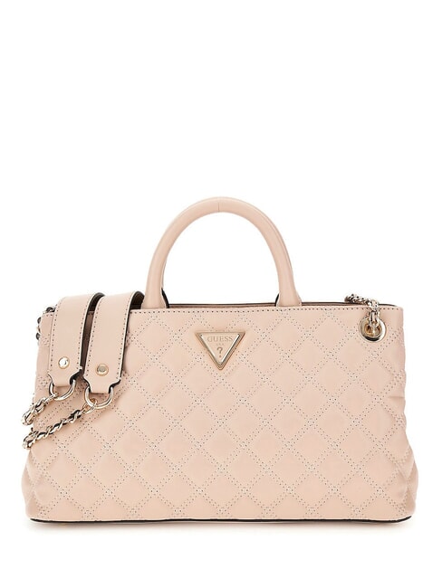 GUESS GIULLY Quilted bag with double handles light beige - Women’s Bags