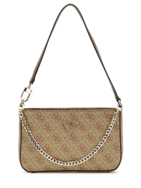 GUESS NOELLE Chain Mini Shoulder Bag latte logo / brown - Women’s Bags