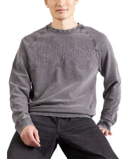 GUESS RAGLAN Cotton crewneck sweatshirt jetbla - Sweatshirts - 1