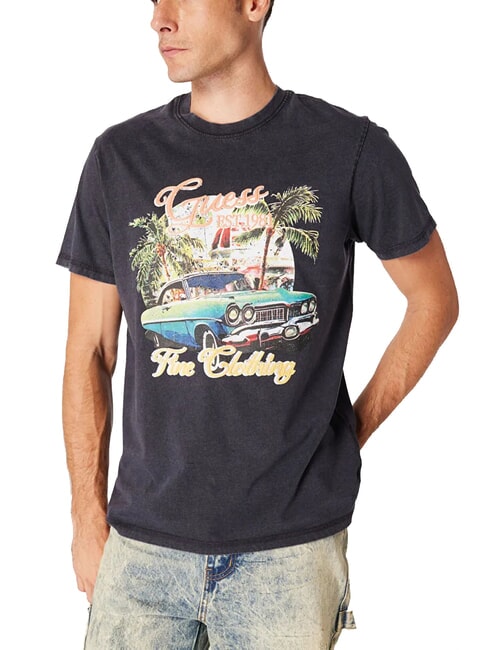 GUESS SUMMER T-shirt with maxi print smartblue - T-shirt
