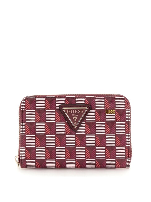 GUESS G WAVE  Medium Zip Around Wallet claret logo - Women’s Wallets