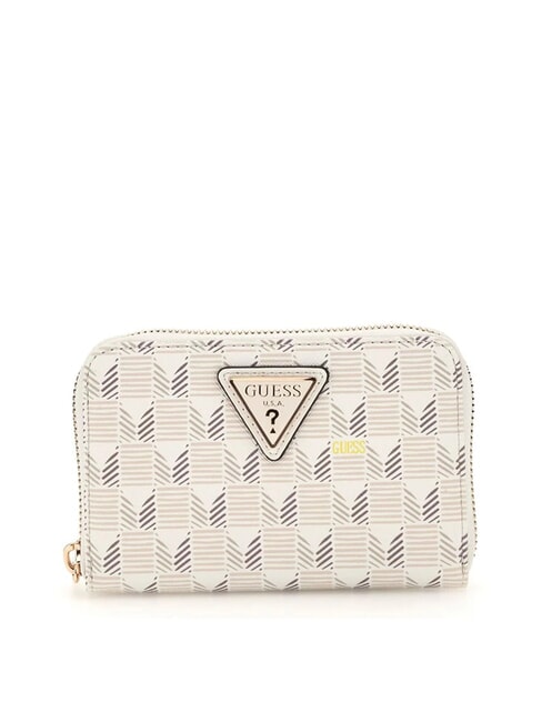 GUESS G WAVE  Medium Zip Around Wallet stone logo - Women’s Wallets