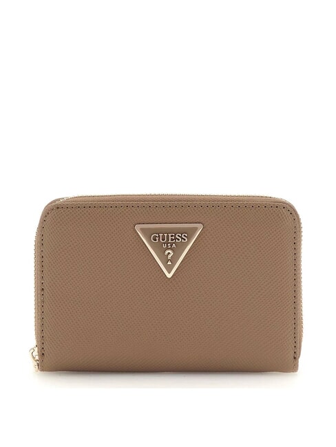 GUESS LAUREL  Medium zip around wallet dark taupe - Women’s Wallets