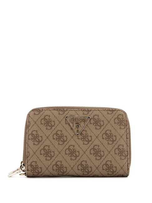 GUESS LAUREL  Medium Zip Around Wallet MILK LOGO - Women’s Wallets