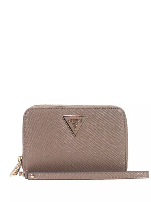 GUESS LAUREL Medium zip around wallet dark taupe - Women’s Wallets