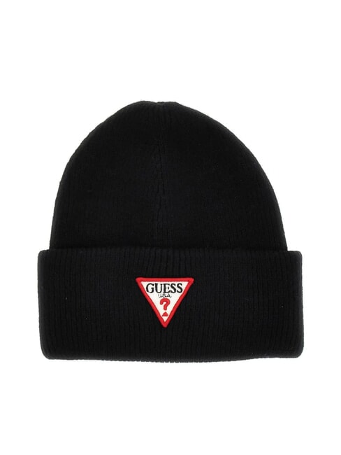 GUESS PATCH TRIANGOLO Cuffed hat BLACK - Hats