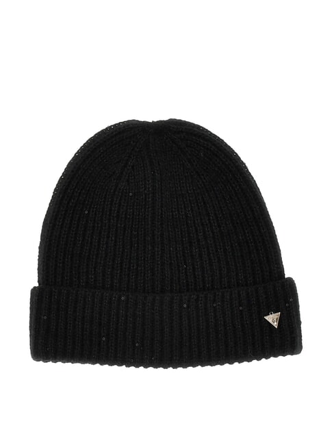 GUESS LUREX Wool Blend Hat BLACK - Hats
