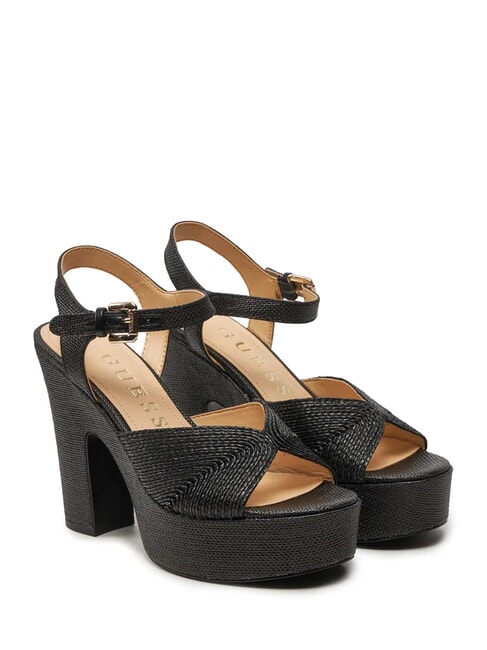 GUESS STARLA High wedge sandals BLACK - Women’s shoes