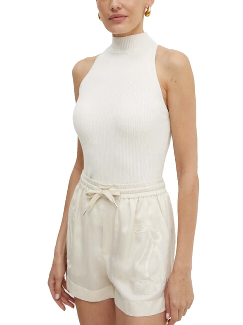 GUESS BLAIR Halterneck Tank Top cremwhi - T-shirt