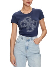 GUESS LOGO 4G logo T-shirt with studs - T-shirt