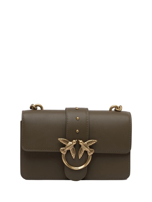 PINKO MINI LOVE BAG Shoulder bag in calf leather wren-antique gold - Women’s Bags