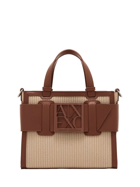 ARMANI EXCHANGE SUSIE STRAW Handbag, with shoulder strap whiskey - Women’s Bags