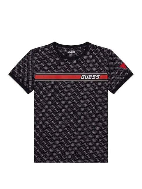 GUESS KIDS 4G all-over logo T-shirt 4g aop jet black - Child T-shirt