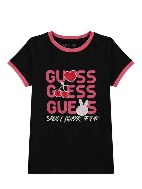 GUESS KIDS T-shirt with maxi print jetbla - Child T-shirt