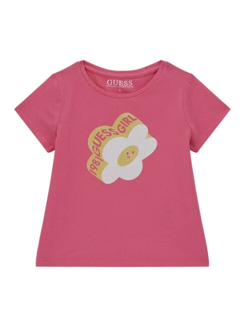 GUESS KIDS T-shirt with flower print caramel rose - Child T-shirt
