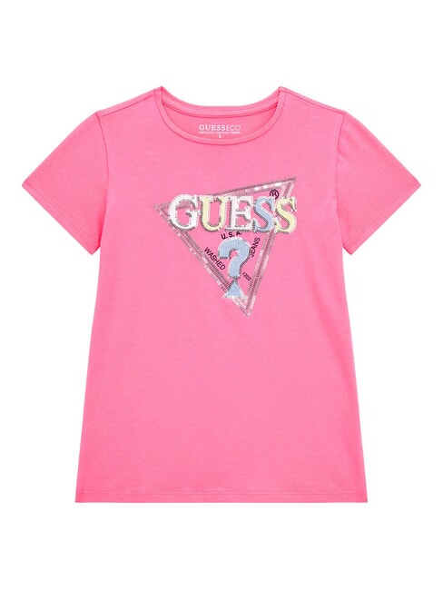 GUESS KIDS Sequin Logo T-Shirt caramel rose - Child T-shirt