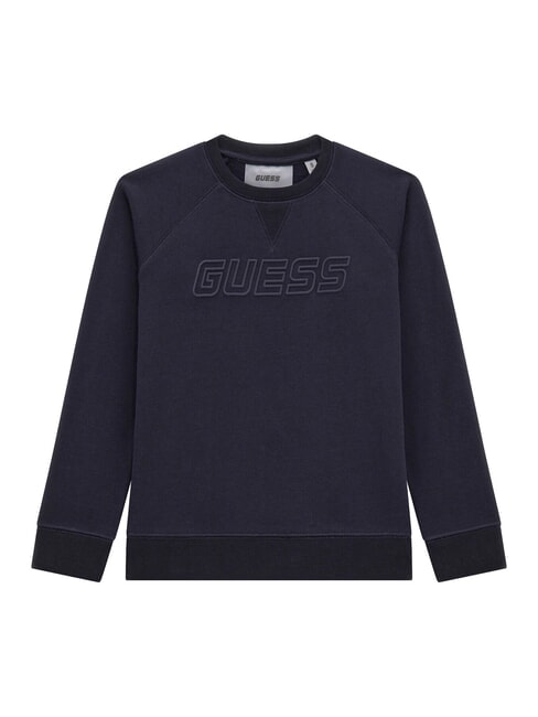 GUESS MINI ME KIDS Crewneck sweatshirt with embossed logo deep sea a753 - Baby Sweatshirt